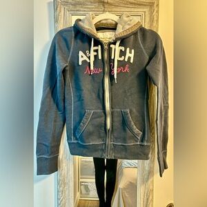 Abercrombie & Fitch Dark Blue Zip-Up Hoodie_Size M
